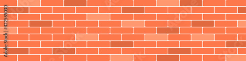 Seamless brick wall background. Vector illustration in flat style