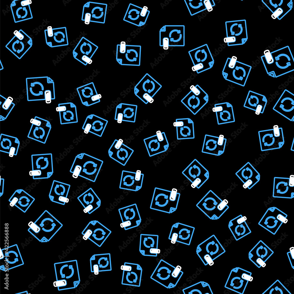 Line GIF file document. Download gif button icon isolated seamless pattern on black background. GIF file symbol. Vector Line GIF file document. Download gif button icon isolated seamless pattern on black background. GIF file symbol. Vector