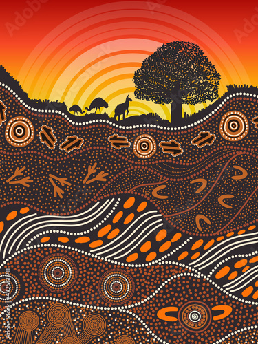Australian aboriginal art - Vector