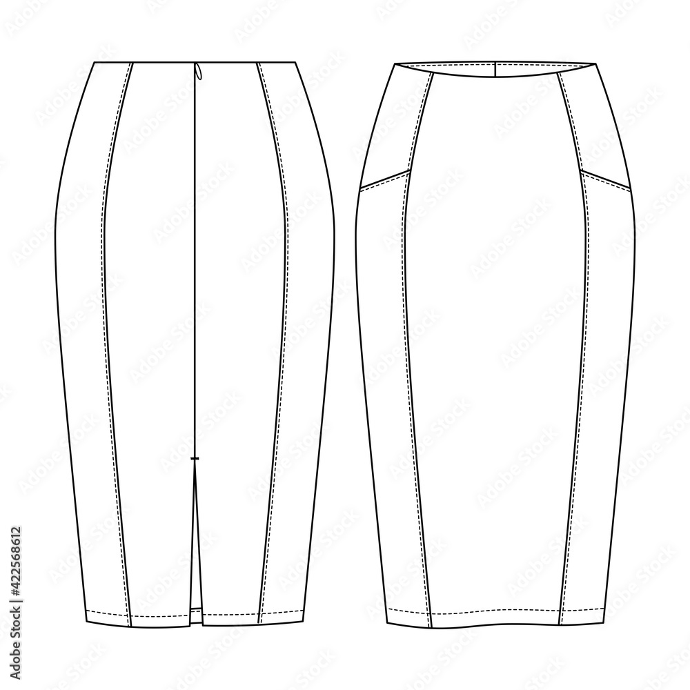 Pencil sales skirt drawing