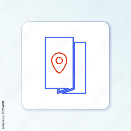 Free Download Line Cover book travel guide icon isolated on white background. Colorful outline concept. Vector - GFXLoad