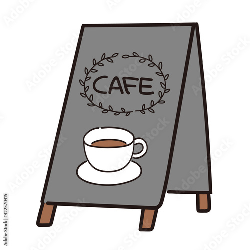 イラスト素材セット：カフェ　コーヒー　食事　軽食　線画