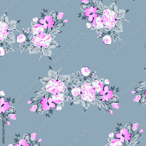 Cute Floral pattern. Vintage seamless background pattern