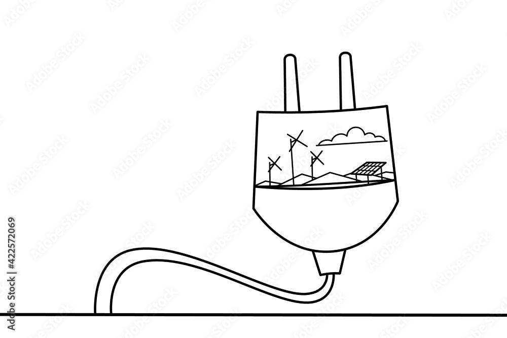 Fototapeta premium hand holding a plug
