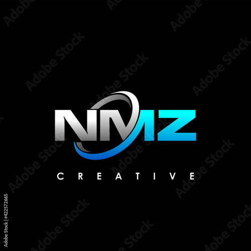 NMZ Letter Initial Logo Design Template Vector Illustration