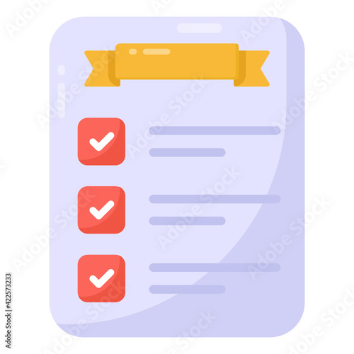 
A todo list icon in flat design 

