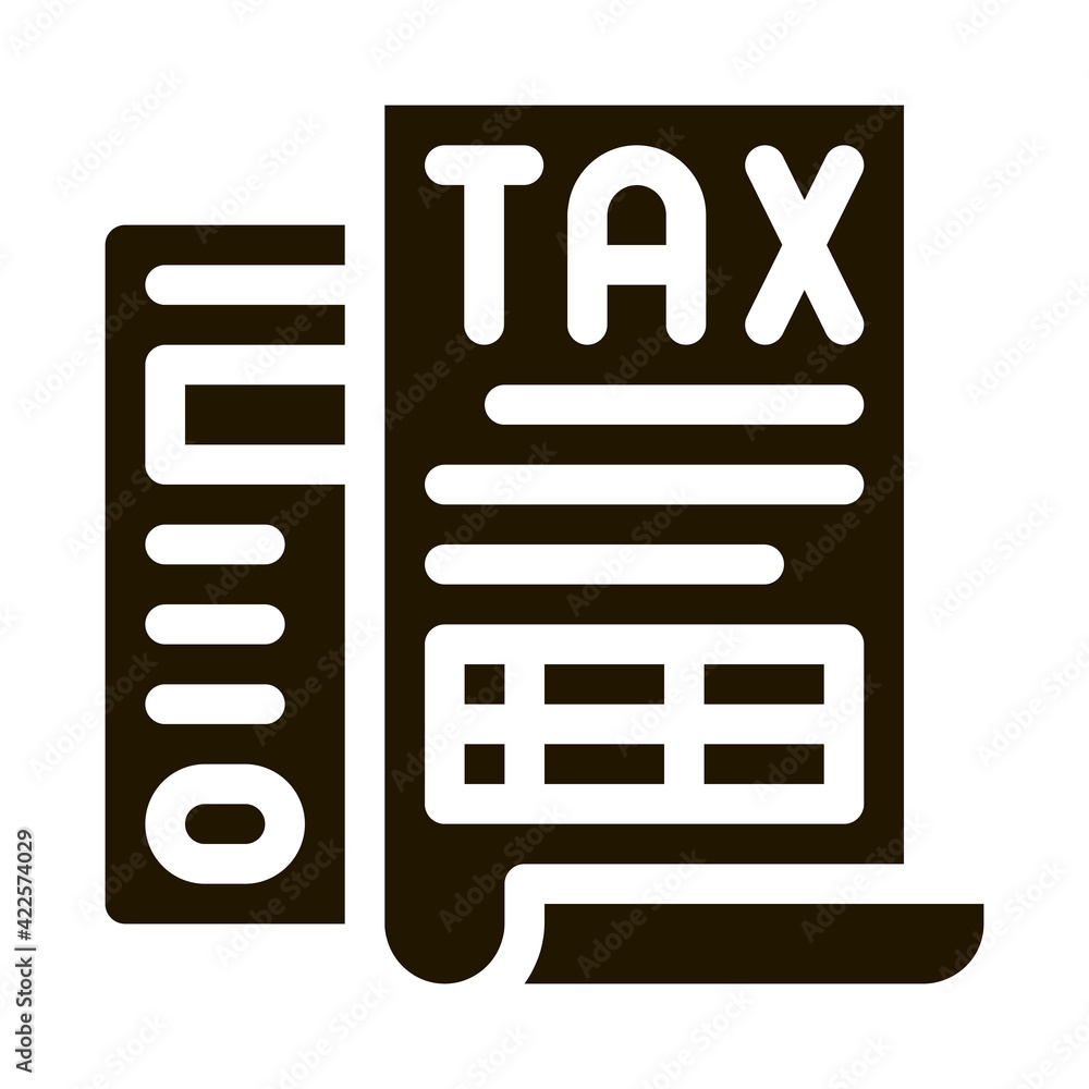 Tax Calculator Icon Vector Glyph Illustration Tax Calculator Icon Vector Glyph Illustration
