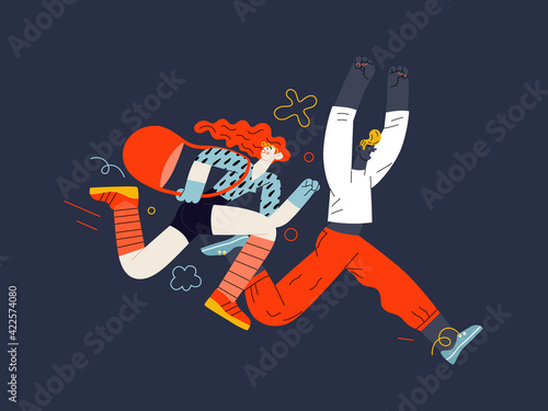 Discounts, sale, promotion. Flat vector modern illustartion