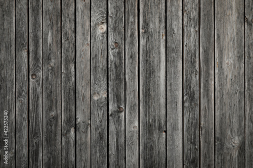 Dark old wooden wall for a background or template, horizontal format and no person