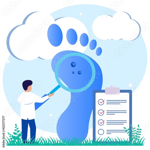 Illustration vector graphic cartoon character of knowledge of the diagnosis