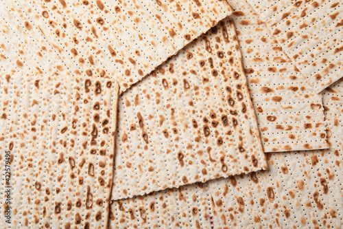 Wallpaper Mural Traditional matzos as background, top view. Pesach celebration Torontodigital.ca