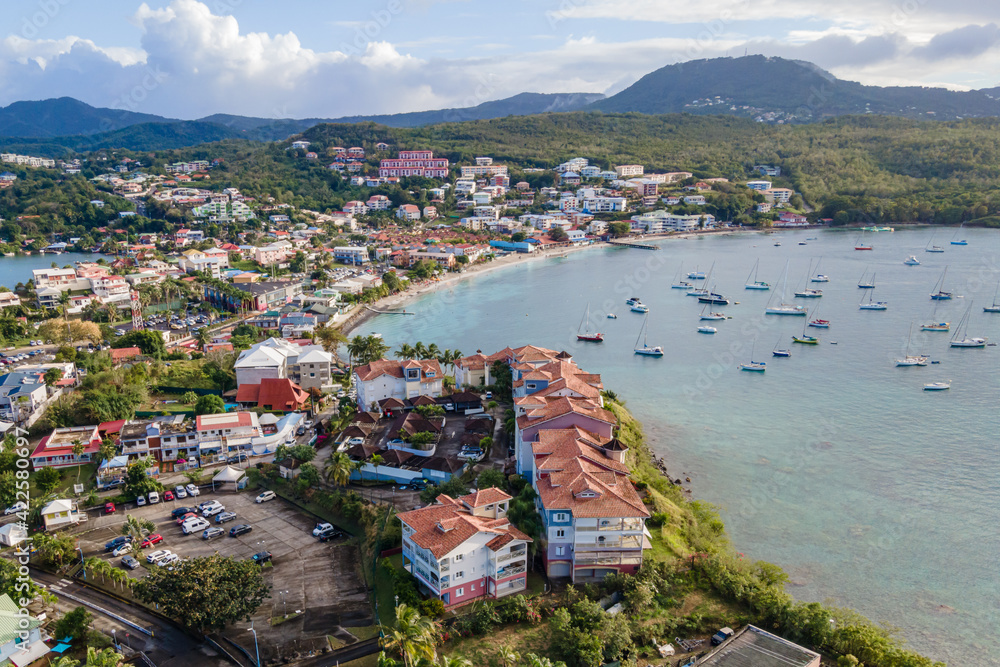 Les Trois-Ilets, Martinique, FWI - Aerial view of Anse Mitan