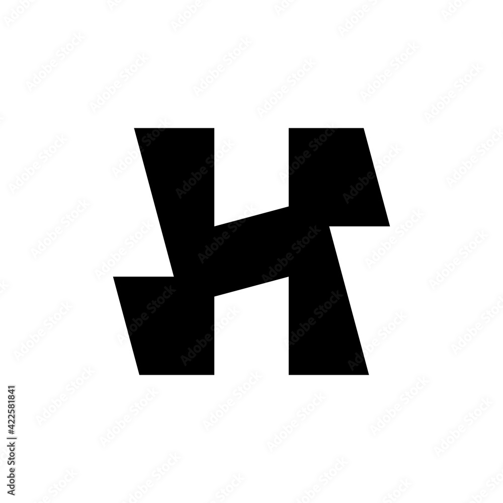 Obraz premium Letter H logo. Icon design. Template elements - vector sign