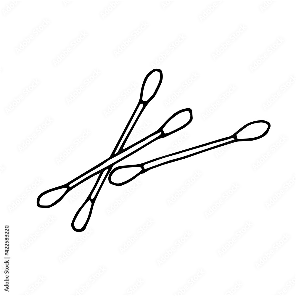 vector illustration simple doodle style doodle. cotton buds. subject of hygiene, sanitation, lifestyle. cotton swabs for cleaning your ears. vector illustration simple doodle style doodle. cotton buds. subject of hygiene, sanitation, lifestyle. cotton swabs for cleaning your ears.