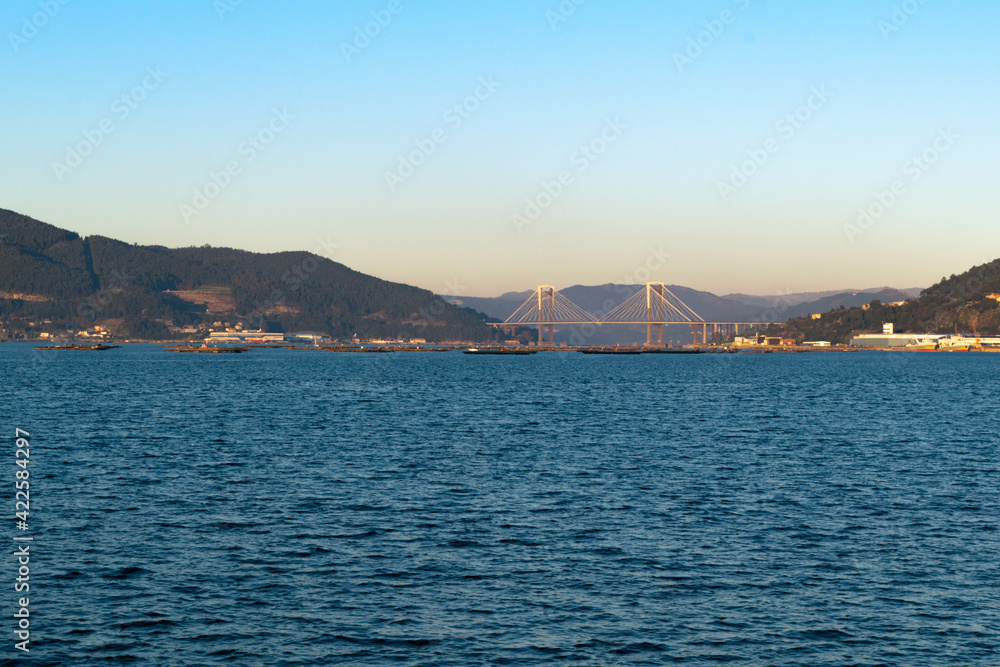 Ria de Vigo with the rande bridge in the background