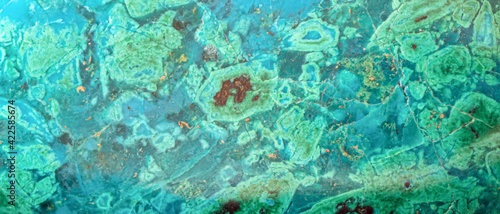 Close up of a Malachite chrysocolla photo