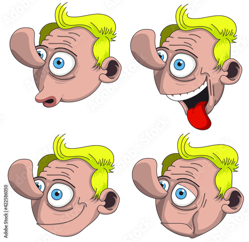 Personnage avec diverses expressions