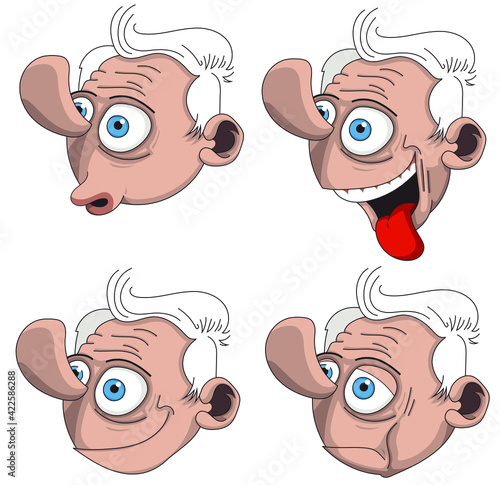 Personnage avec diverses expressions