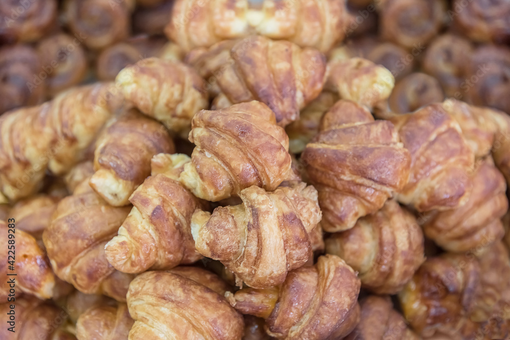 Freshly oriental croissants. The regional traditional cuisine of Israel. Travel photo Freshly oriental croissants. The regional traditional cuisine of Israel. Travel photo
