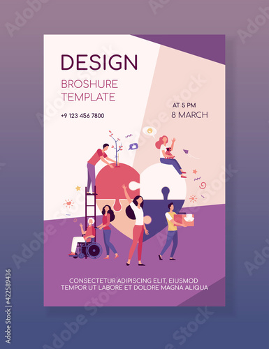 Stylized volunteers help charity and sharing hope isolated flat vector illustration. Cartoon abstract social team or group with humanitarian support. Donation and aid community concept
