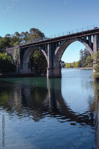 river in the city of pontevedra in galicia, spain © loopneo