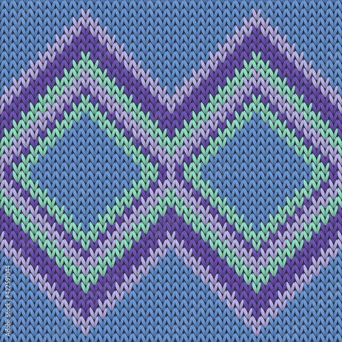 Yarn rhombus argyle knitted texture geometric
