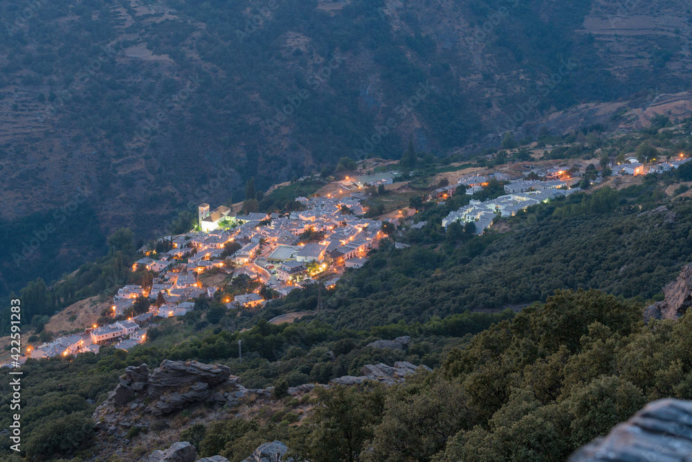 Village in Sierra Nevada in southern Spain