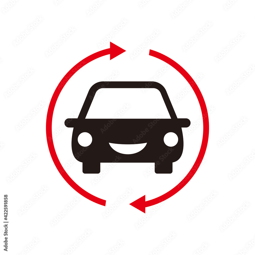 Car sharing vector icon illustration sign Car sharing vector icon illustration sign