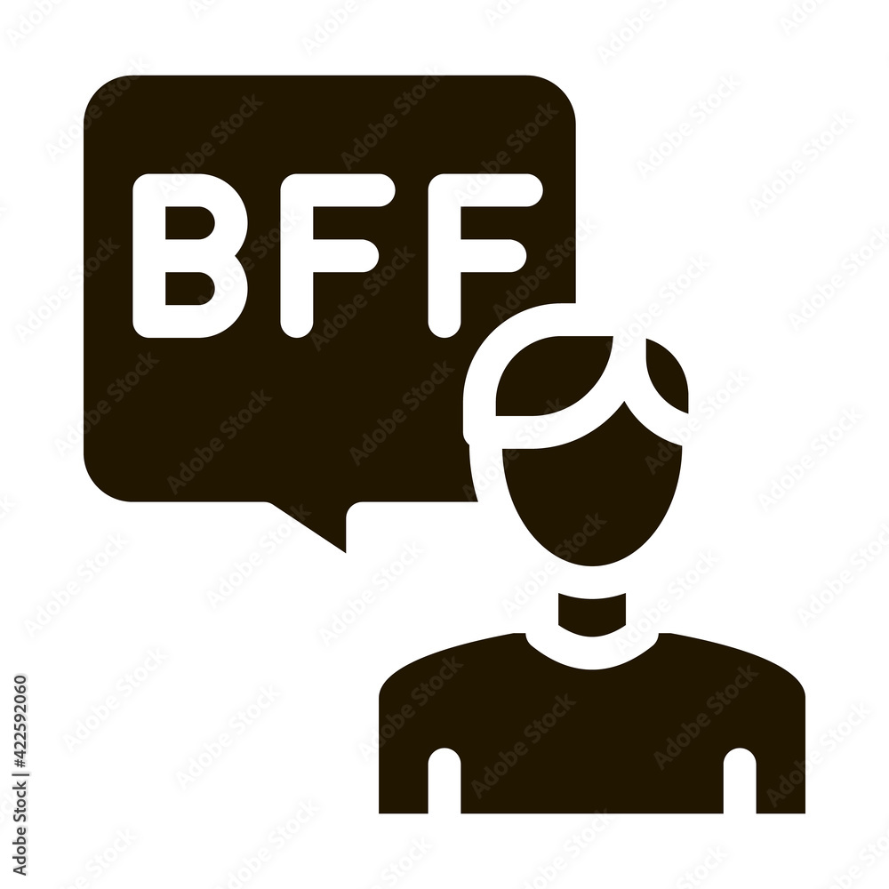 Human Talking Bff Icon Vector Glyph Illustration Human Talking Bff Icon Vector Glyph Illustration