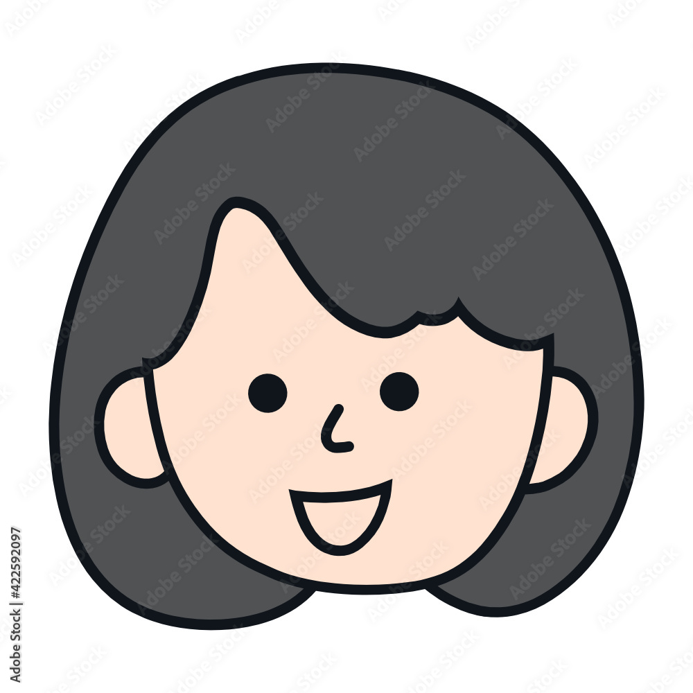 Female Profile Cartoon, Avatar Girl and Woman Vector

