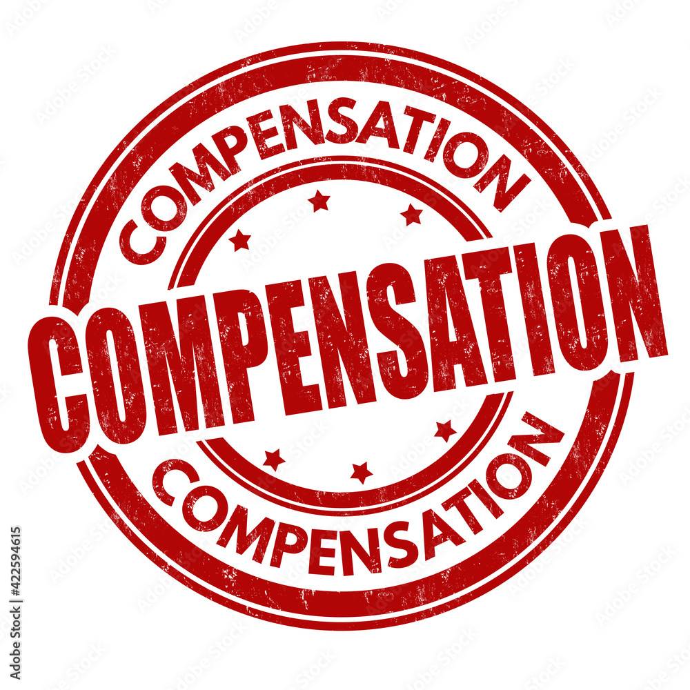 Compensation grunge rubber stamp Compensation grunge rubber stamp