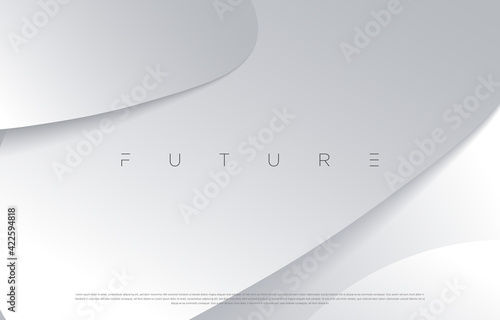 Minimalist silver abstract background design. Futuristic exclusive graphic elements for advertising, website, poster, banner, key visual, book cover, brochure etc… Vector EPS