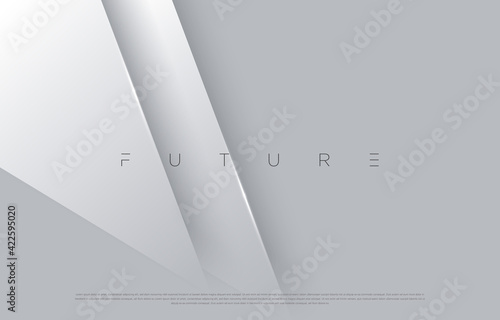 Minimalist silver abstract background design. Futuristic exclusive graphic elements for advertising, website, poster, banner, key visual, book cover, brochure etc… Vector EPS
