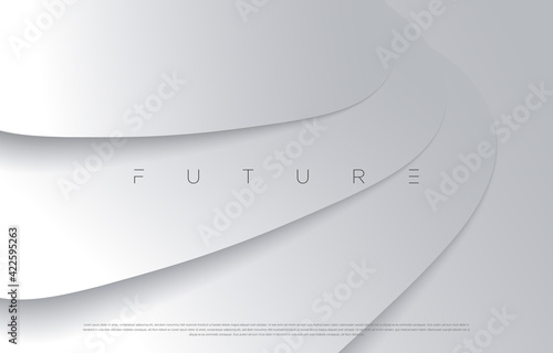 Minimalist silver abstract background design. Futuristic exclusive graphic elements for advertising, website, poster, banner, key visual, book cover, brochure etc… Vector EPS
