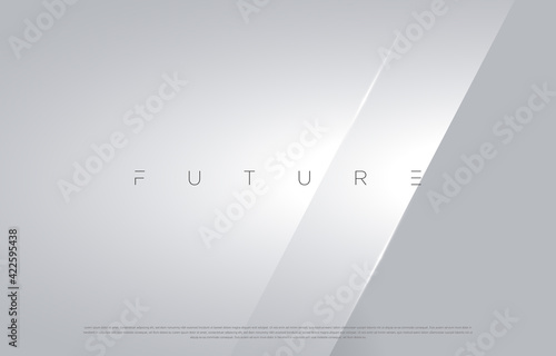 Minimalist silver abstract background design. Futuristic exclusive graphic elements for advertising, website, poster, banner, key visual, book cover, brochure etc… Vector EPS
