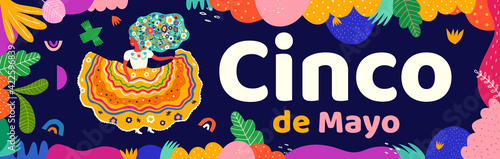Colourful design for Mexican holiday Chinco de Mayo