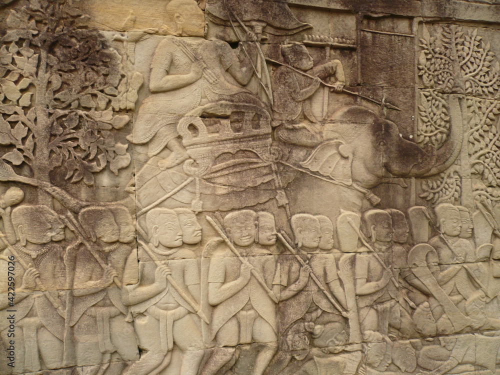 bas relief at the temple