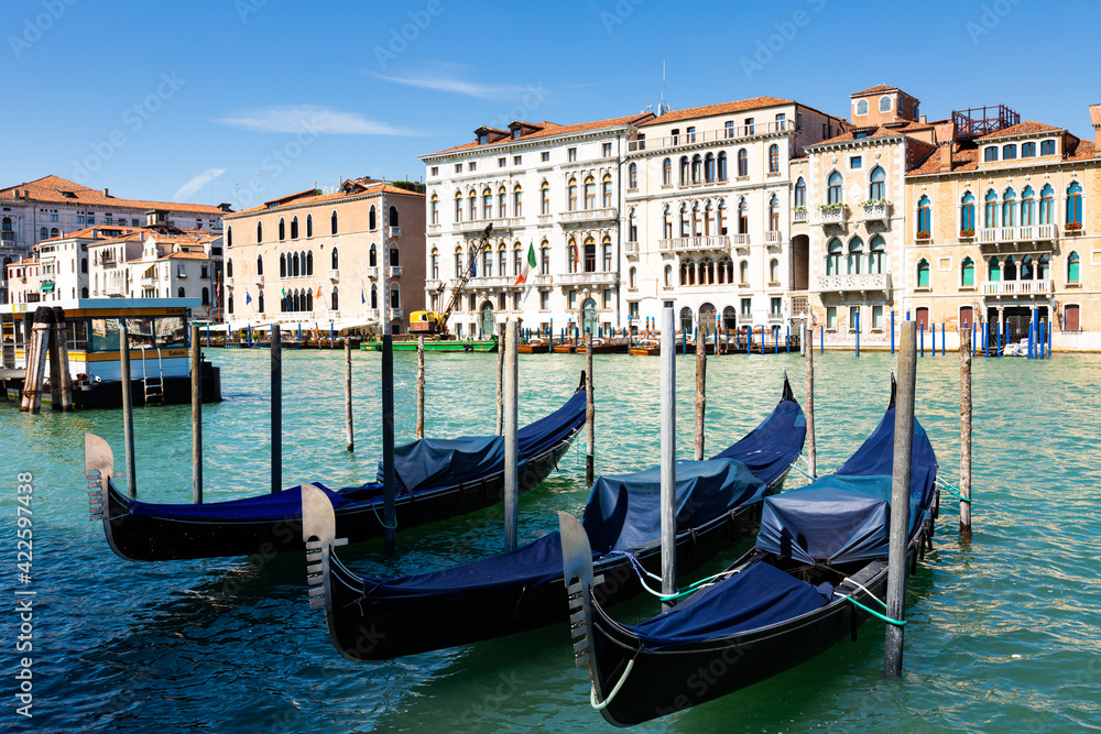 VENICE, ITALY - SEPTEMBER 5, 2019: Picturesque view of Grand Canal in Venice