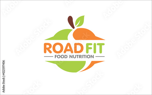Illustration vector graphic of health diet nutrition concept Logo Design template