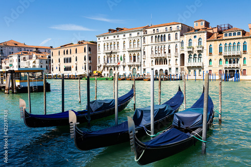 VENICE, ITALY - SEPTEMBER 5, 2019: Picturesque view of Grand Canal in Venice