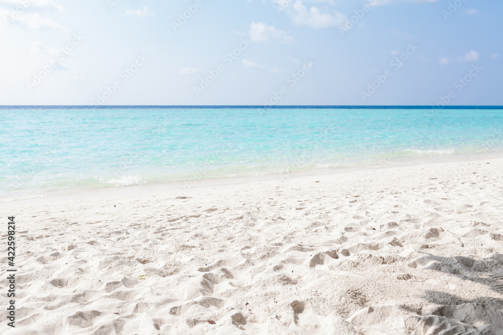 summer holidays background - sunny tropical paradise beach with white sand summer holidays background - sunny tropical paradise beach with white sand