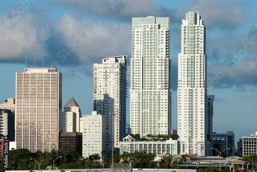 Miami Downtown Skyline At Sunrise