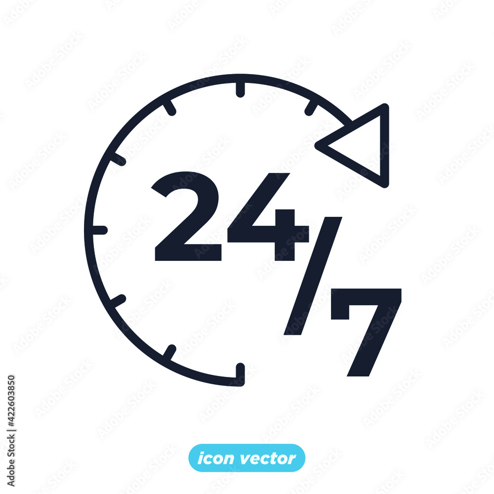 online 24 7 icon symbol template for graphic and web design collection logo vector illustration online 24 7 icon symbol template for graphic and web design collection logo vector illustration