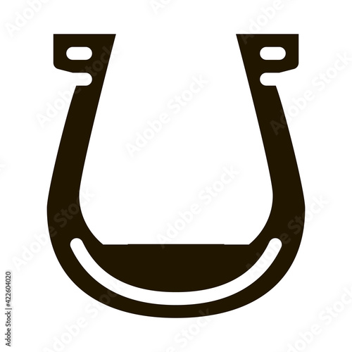 Horseshoe Icon Vector Glyph Illustration