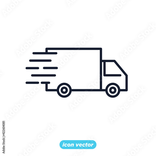 car delivery icon. car delivery symbol template for graphic and web design collection logo vector illustration