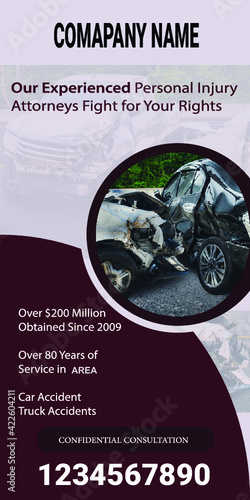 Car accidental banner. 