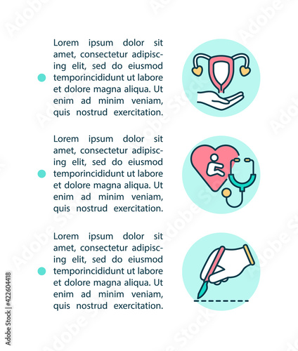 Family practice residency concept line icons with text. PPT page vector template with copy space. Brochure, magazine, newsletter design element. Medical workers linear illustrations on white