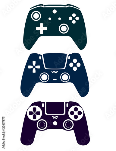 Set of gamepads from xbox and ps 