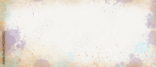 abstract wallpaper with colored bubbles and watercolor spots, screen saver, colorful banner