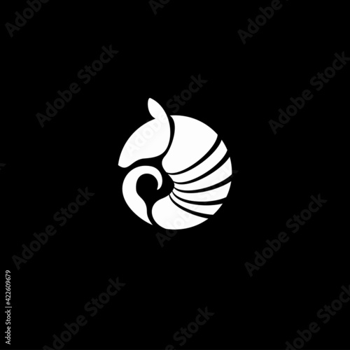 Armadillo with a simple design style
